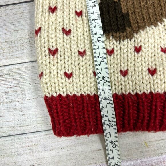 Vintage Knit Works Teddy Bear Hearts Pullover Sweater Size M Kawaii - Picture 12 of 12